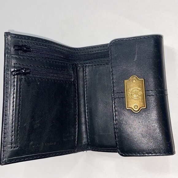 Vintage Liz Claiborne Genuine Lether Black Wallet Bag - Picture 7 of 12